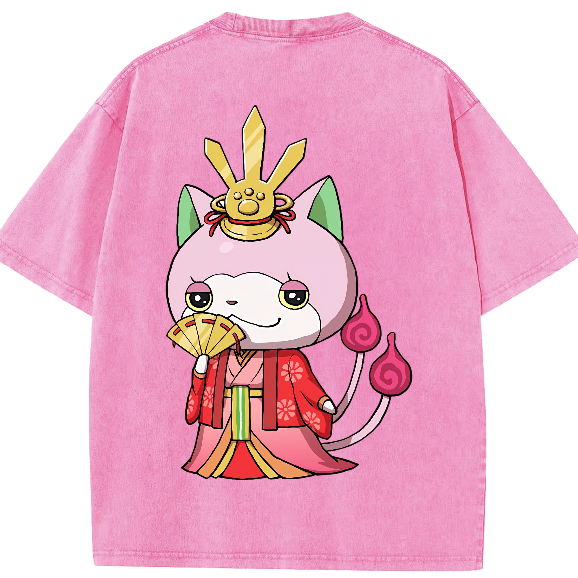 （画像用） 妖怪ウォッチ Yo-kai Watch 綿100% ヴィンテージ風 半袖Tシャツ（背面プリント）